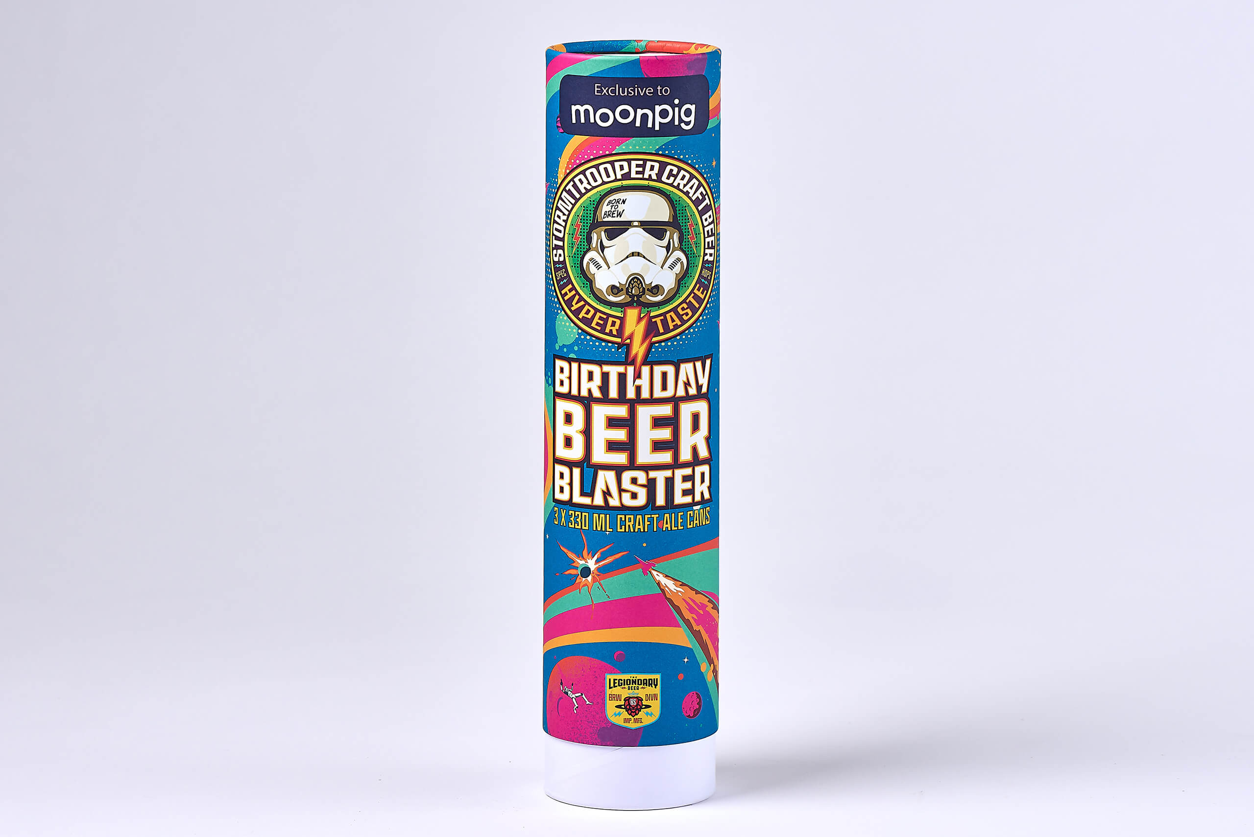 Beer blaster card tube packaging