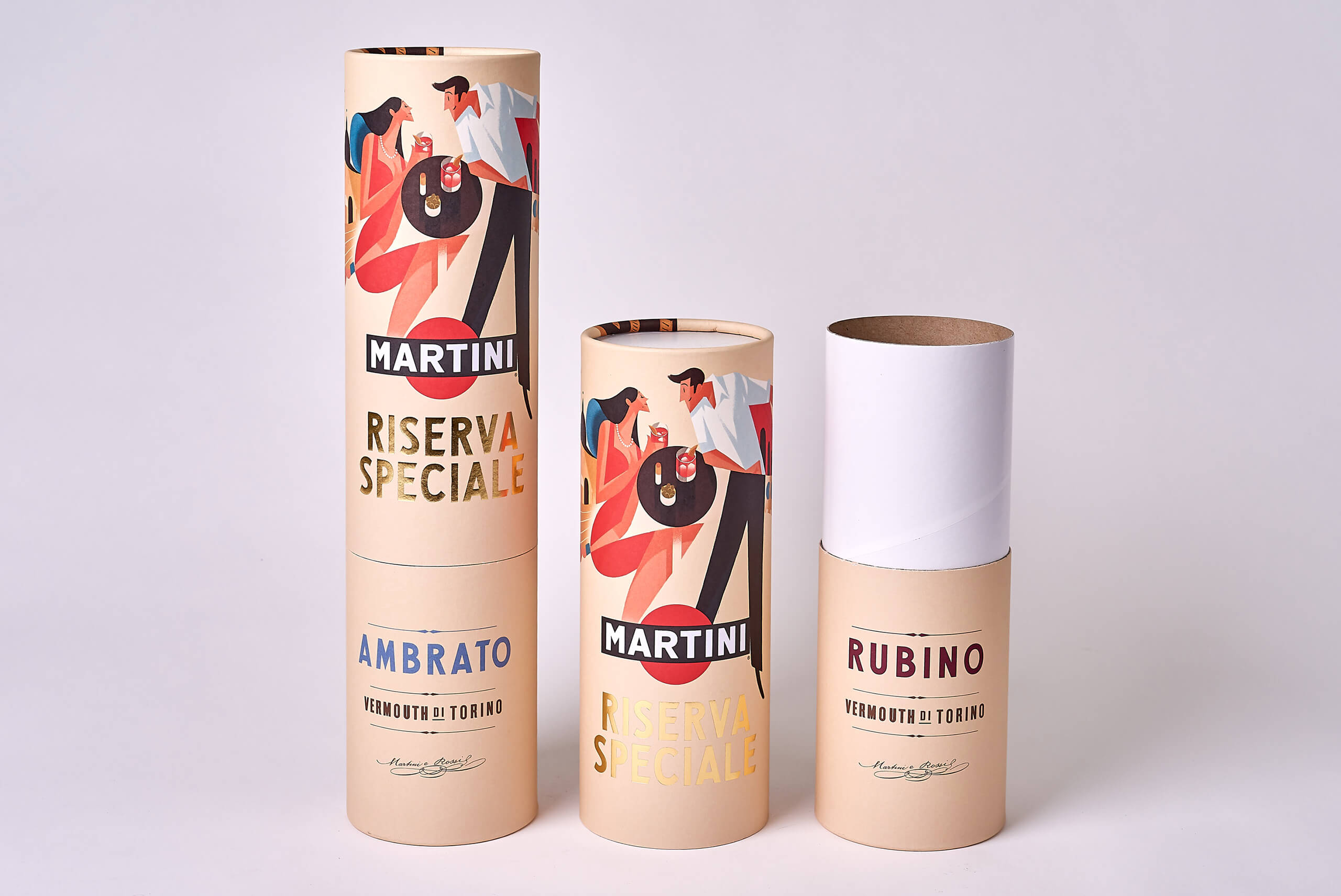 Martini card tube packaging