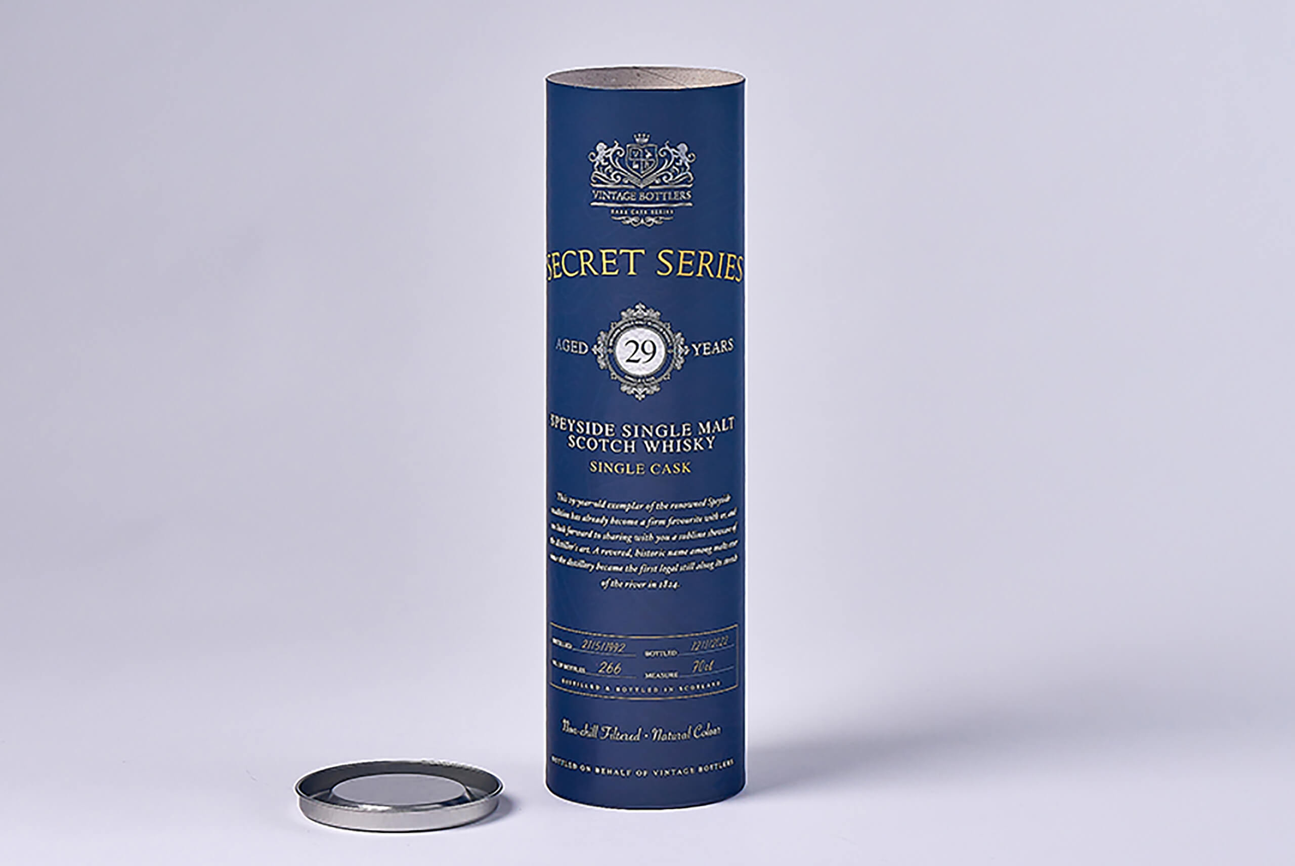 secret services card tube packaging
